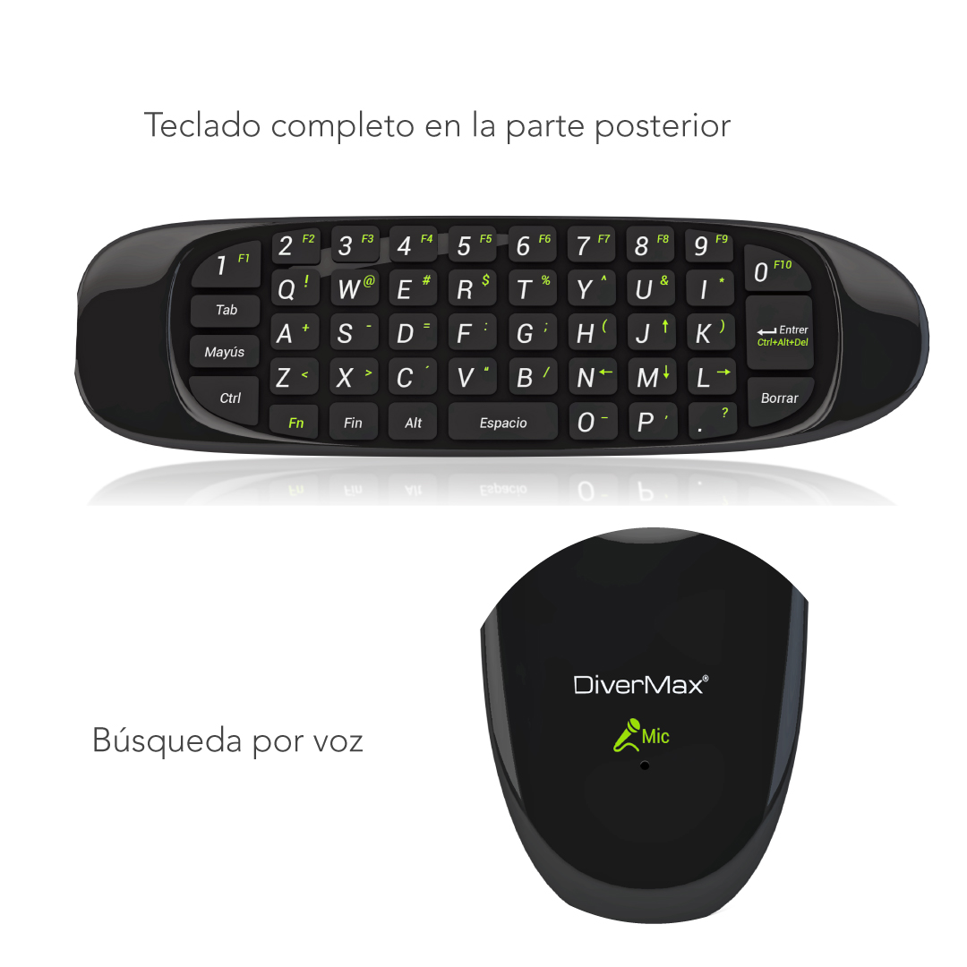 Convertidor Smart para TV con control de voz y teclado 3 USB SpeedBox 3  DiverMax